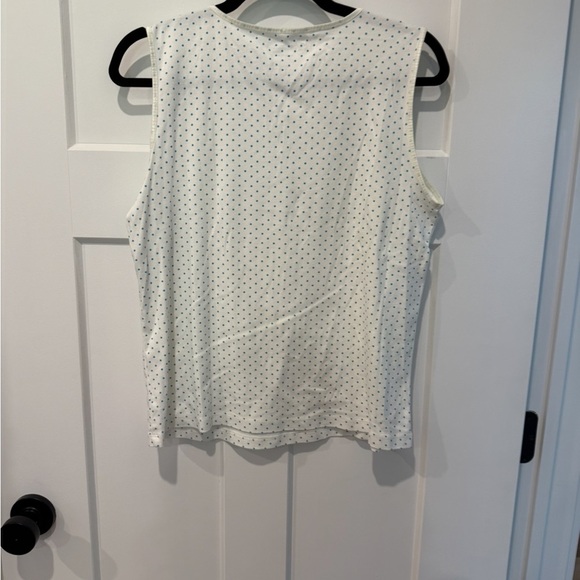 Christopher & Banks White Embellished Sleeveless Blouse - Picture 2 of 3